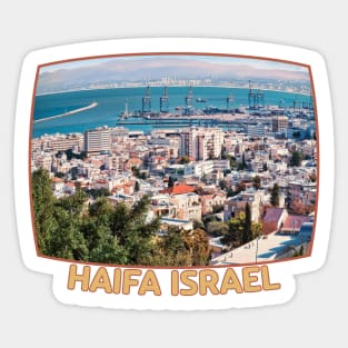 Israel, Haifa. Cityscape Sticker